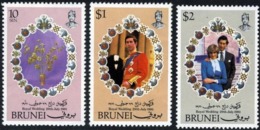 Brunei 1981 S#268-270 Royal Wedding MNH Royalty - Brunei (1984-...)