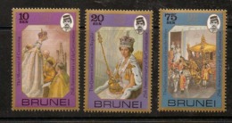 Brunei 1978 S#229-231 Coronation Of Queen Elizabeth II MNH Royalty Horse - Brunei (1984-...)