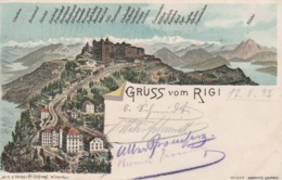 Gruss Vom RIGI  - 1897     ( Litho ) - Sonstige & Ohne Zuordnung