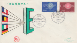 Enveloppe  FDC  1er  Jour   PORTUGAL   Paire   EUROPA  1960 - 1960