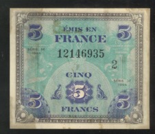 Billet 5 Francs Drapeau 1944 Série 2 - 1944 Vlag/Frankrijk