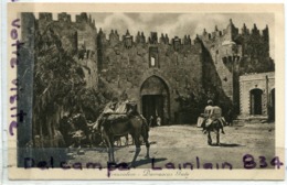 - Palestine - Belle Carte Ancienne Jérusalem, Damascus Gate, Dromadaire, Animation, Non écrite, TTBE, Scans.. - Palestina