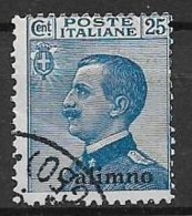 COLONIE ITALIANE EGEO  CALINO  1912  SOPRASTAMPATO  SASS.  5  USATO VF - Egeo (Calino)