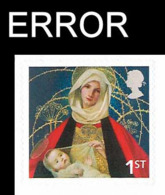 GREAT BRITAIN 2005 Christmas 1st Maria Jesus Painting ERROR:Intact Matrix Austria-related - Unused Stamps