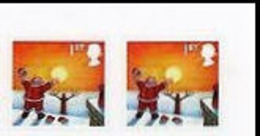 GREAT BRITAIN 2004 Christmas 1st Santa Claus Sun Astronomy CORNER.PAIR. ERROR:Intact Matrix GB - Unused Stamps