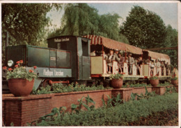 ! Ansichtskarte Gruga 1952, Essen, Grugabahn, Eisenbahn, E-Lok, Demag, Gartenschau - Trains