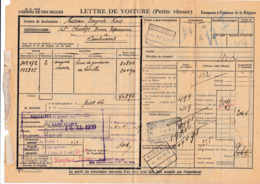 29/906 -- Lettre De Voiture Gare De ZELZATE 1939 Vers AISEAU Tergnée Raccordt - Expéditeur Société Chimique De Selzaete - Otros & Sin Clasificación