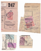 29/914 -- MALINES-TERNEUZEN - 4 Fragments Avec Timbres Cachets De Gares BORNHEM - TEMSCHE - PUERS 1935/1941 - Autres & Non Classés