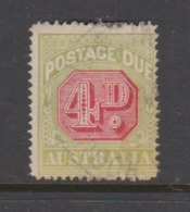 Australia D 96 1919-30 Postage Due 4 D Carmine And Yellow Green,used, - Port Dû (Taxe)