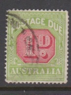 Australia D 100 1931-37 Postage Due 1 D Carmine And Yellow Green,used - Port Dû (Taxe)