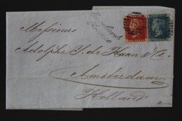 UK Cover SG 43 - 45  1866 London -> Amsterdam Engeland Franco Cursive - Briefe U. Dokumente