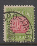 Australia D 109 1931-37 Postage Due 4 D Carmine And Yellow Green,used, - Portomarken