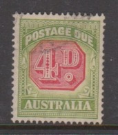 Australia D 116 1938 Postage Due 4 D,  Carmine And  Green,used - Portomarken