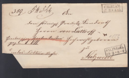 Falthülle 1856 Calbe Nach Salzwedel - Briefe U. Dokumente