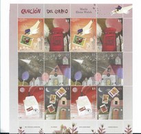 ARGENTINA 2008,CHRISTMAS, TALES AND SONGS, NOEL, CONTES ET CHANTS, MINIATURE SHEET 12 VALUES 2 SETS OF 6 - Unused Stamps