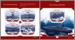 CENTRALAFRICA 2019 MNH Submarines U-Boote Sous-marins M/S+S/S - OFFICIAL ISSUE - DH1935 - Submarines