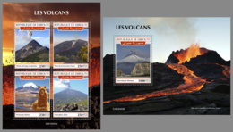 DJIBOUTI 2019 MNH Volcanoes Vulkane Volcans M/S+S/S - IMPERFORATED - DH1935 - Volcanos