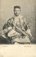 Tibet Thibet, Armed Native Lepcha Male With Sikkim Sword (1910s) Postcard (1) - Tíbet