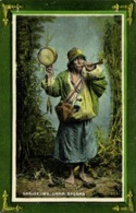 Tibet Thibet, Tibetan Lama Beggar With Drum And Prayer Wheel (1910s) Postcard II - Tíbet