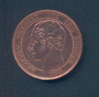 BELGIQUE - Mariage Du Duc De Brabant Avec Marie-Henriette - Module En Cuivre Du 10 Centimes 1853 – PETITS CHIFFFRES - Monétaires / De Nécessité