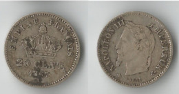 FRANCE 20 CENTIMES  1867 A  ARGENT - 20 Centimes