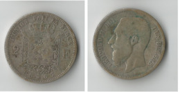 BELGIQUE 2 FRANCS  1867   ARGENT - 2 Francs