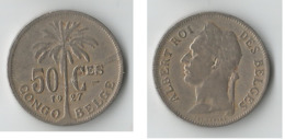 CONGO BELGE  50 CENTIMES  1927 - 1910-1934: Alberto I