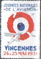 Vignette Journees Nationales De L'aviation Vincennes 24 Et 25 Mai 1931 - Luchtvaart