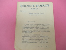 Bon De Commande + Livret Mode D'emploi/ Extraits T NOIROT/ Pour Faire Ses Liqueurs Et Sirops Soi-même/ NANCY/1953 VPN220 - Sonstige & Ohne Zuordnung