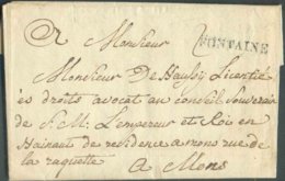 LAC Du 16 Juin 1786 Avec Griffe FONTAINE Vers Mons; Port '2' (encre). - Superbe- 14593 - 1714-1794 (Pays-Bas Autrichiens)