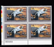 Sc#RW59 MNH Plate # Block Of 4 $15.00 1992 Duck Hunting Stamps, Migratory Bird Hunting & Conservation - Duck Stamps