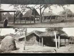 Postcard Hacienda El Progreso And Hacienda El Horno, Circulated In 1918 - Nicaragua