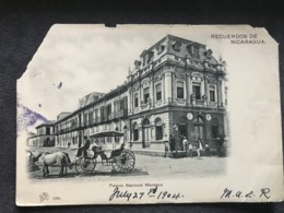 Postcard Managua Circulated 1904, Corner Damaged - Nicaragua