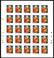 GREAT BRITAIN 2011 Christmas 1st Madonna Jesus Bible Stars COMPLETE SHEET:25 Stamps ERROR:Intact Matrix GB - Errors, Freaks & Oddities (EFOs