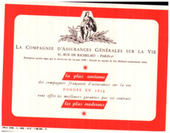 B&A G/Buvard Banque & Assurance "Générales Sur La Vie  (Format 21 X 16) (N= 1) - Banque & Assurance