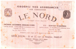 B&A L N/Buvard Banque & Assurance Le Nord  (Format 21  X 13.5) (N= 6) - Banque & Assurance