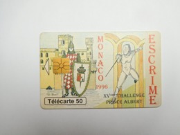 Télécarte Monaco , Escrime ; MF40 , Bon état - Monace