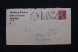 ETATS UNIS - Enveloppe Commerciale De Holton Pour New York En 1928 - L 42249 - Marcofilia