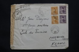 EGYPTE - Enveloppe Du Caire Pour La France Avec Contrôle Postal, Affranchissement Plaisant - L 42272 - Cartas