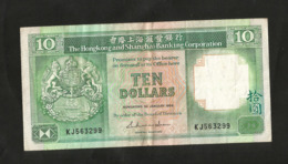 HONG KONG - SHANGHAI BANKING CORPORATION - 10 DOLLARS (1986) - Hongkong