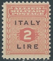 1943 OCCUPAZIONE ANGLO AMERICANA SICILIA 2 LIRE MNH ** - UR43-2 - Anglo-american Occ.: Sicily