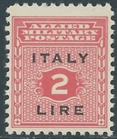 1943 OCCUPAZIONE ANGLO AMERICANA SICILIA 2 LIRE MNH ** - UR43-4 - Occ. Anglo-américaine: Sicile