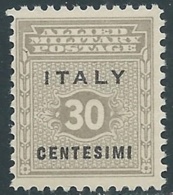 1943 OCCUPAZIONE ANGLO AMERICANA SICILIA 30 CENT MNH ** - UR43-4 - Occup. Anglo-americana: Sicilia