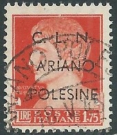 1945 EMISSIONI CLN ARIANO POLESINE USATO EFFIGIE 1,75 LIRE - UR41-2 - Centraal Comité Van Het Nationaal Verzet (CLN)