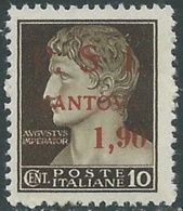 1945 EMISSIONI CLN MANTOVA 1,90 LIRE VARIETà NO PUNTO DOPO S MNH ** - UR45-2 - Comitato Di Liberazione Nazionale (CLN)