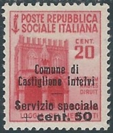 1945 EMISSIONI LOCALI CASTIGLIONE D'INTELVI 50 SU 20 CENT MH * - UR43-2 - Ortsausgaben/Autonome A.