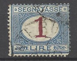 Italie   Rare  Taxe N°  13a  Bleu Et Carmin Double Impression  Oblitéré    AB/B     - Impuestos