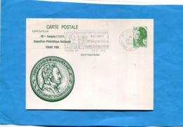 MARCOPHILIE-carte Entier Ppostalliberté 1.70-cad+flamme 1985 Congrès+F S P F-Repi-P RONSARD - Bijgewerkte Postkaarten  (voor 1995)