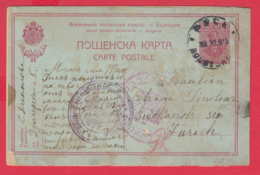 248219 / WW1 - 1915 - 10 St. -  Double Censorship Switzerland Suisse - ROUSSE , Stationery Bulgaria Bulgarie - Guerre