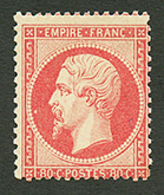 80c Empire (n°24) Neuf **. Cote 2300€++. Signé BRUN. TB. - 1862 Napoléon III